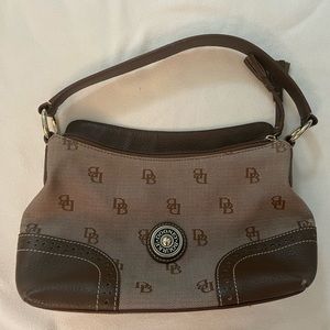 Dooney and Bourke brown leather zip satchel